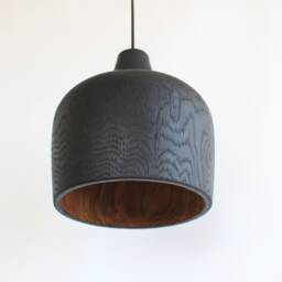 Black Wood Chandelier Lighting, Large Pendant Light Rustic For Kitchen Island, Scandinavian Lamp - thumbnail 4