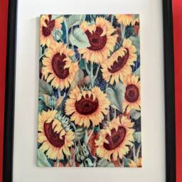 "Sunflowers Ceramic Wall Art Tile, 8"" By 12" - thumbnail 4