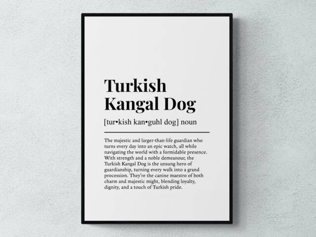 Turkish Kangal Dog Funny Definition Wall Art Print - image 1