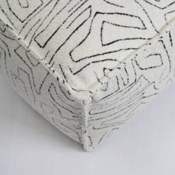 Abstract Patterned Ottoman Pouf Cover Woven Jacquard Fabric - thumbnail 2
