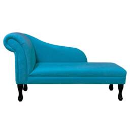 Handmade Light Blue Plush Chaise Longue - thumbnail 2