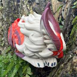 Gilnean Red Vulpin Large Planter 24cm X 19.5cm 12.5cm 3D Printed Figure Seconds Grade - thumbnail 3