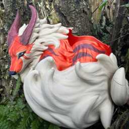 Gilnean Red Vulpin Large Planter 24cm X 19.5cm 12.5cm 3D Printed Figure Seconds Grade - thumbnail 2
