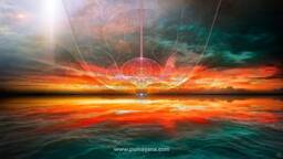 Pleiadian Call Tapestry Visionary Art, Sacred Geometry Wall Hanging