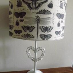Butterfly Collection Botanical Lampshade French Shabby Chic Postmark Script Fatta Da Mamma - thumbnail 2