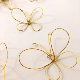 Home Decor, Wall Wire Art. Set Of 3 Butterflies. Gold. Black. Silver. Purple. Blue. Interior Design. 100% Handmade. 3D - thumbnail 3