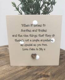 Auntie & Uncle Personalised Flower/Plant Pot Gift Auntie Aunty Aunt ~ Great Or Any Name. Shabby Chic Style Birthday Christmas Etc - thumbnail 1