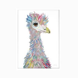 Emu Print, Animal Art, Colourful Artwork, Australian Native Animal, Collage, Fauna, Art Wall Decor - thumbnail 3