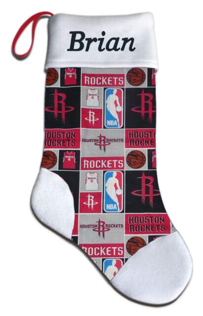 Personalized Nba Houston Rockets Basketball Christmas Stocking Embroidered