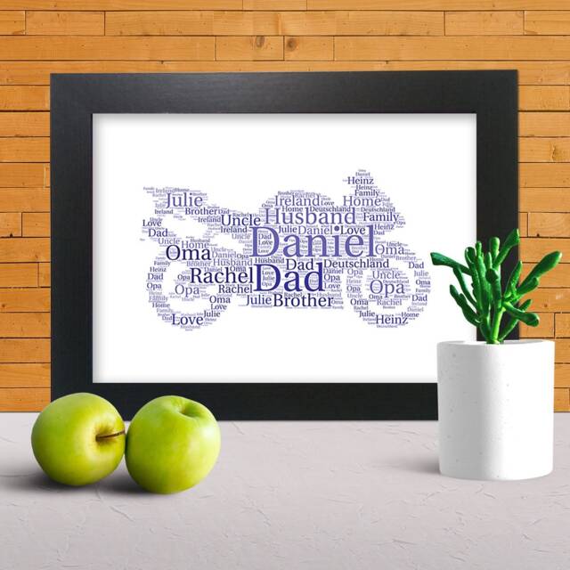 Personalised Motorbike Word Art Print