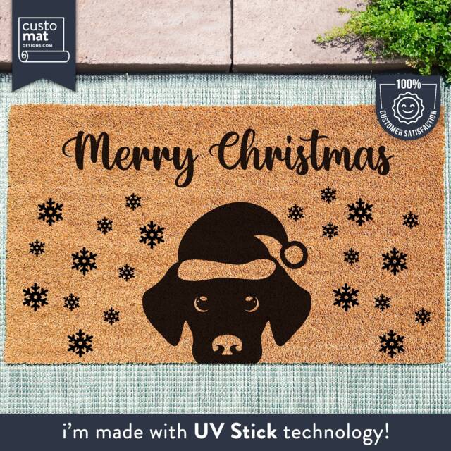 Black Labrador Doormat - Christmas Dog Gifts For Her Decor Welcome Mat - image 1