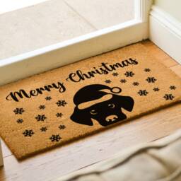 Black Labrador Doormat - Christmas Dog Gifts For Her Decor Welcome Mat - thumbnail 2