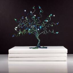 Water Lilies Wire Tree Sculpture Monet Painting Inspired Art - thumbnail 1