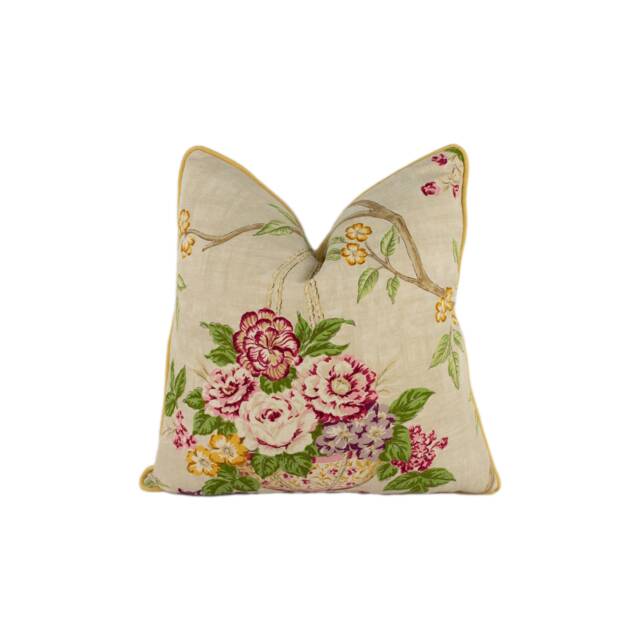 Sanderson - Willoughby Linen/Red Stunning Designer Cushion Cover Home D??cor Throw Pillow - image 1