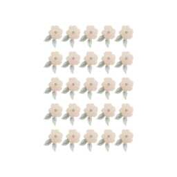 Elsa Neutral Flowers Fabric Wall Stickers - Removable & Reusable - thumbnail 1