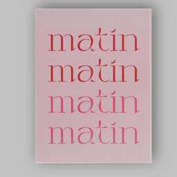 Minimalist Pink Typography Repeating Matin Quote Canvas Wall Art Print Decor Picture Ready To Hang