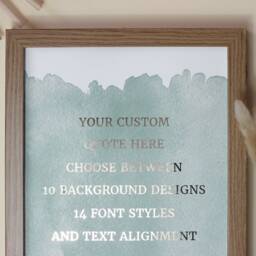 Custom Foil Print, Quote Wall Art, Prints Sign, - Poem -Song Lyrics Watercolour Print - thumbnail 3