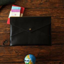 Personalized Leather Document Folder, A4 Work Paper Case, Office Gift - thumbnail 2