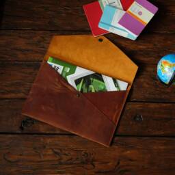 Personalized Leather Document Folder, A4 Work Paper Case, Office Gift - thumbnail 4
