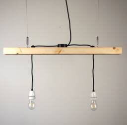 Hanging Lamp Made Of Old Wooden Plank - thumbnail 1