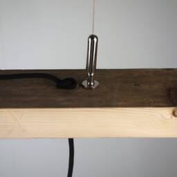 Hanging Lamp Made Of Old Wooden Plank - thumbnail 3
