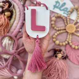Personalised Initial Banner, Wall Hanging For Kids Room Or Nursery With Tassel - thumbnail 1