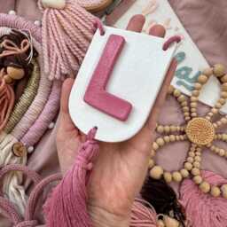 Personalised Initial Banner, Wall Hanging For Kids Room Or Nursery With Tassel - thumbnail 3
