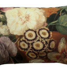 Floral Cotton Cushion Cover Golden Age Botanical Art Throw Pillow - thumbnail 3