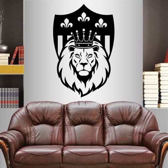 In-Style Decals Wall Vinyl Decal Home Decor Art Sticker Lion King With Crown Throne Head Removable Mural Design For Any Room 308 - image 1