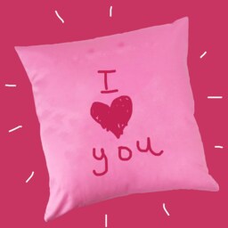 Valentines Day Cushion - Childs Own Handwriting Mummy Valentine Daddy Childrens Drawing Pillow Gift - thumbnail 2