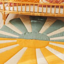 "Linen Sun Mat ""Dinner in Sausalito" - thumbnail 3
