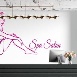 Spa Salon Wall Decal Woman Body Vinyl Sticker, Massage Decor 2082 - thumbnail 3