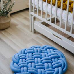 Toddler Play Mat Floor Knot Cushion Nursery Floor Rug Montessori Furniture Round Seating - thumbnail 3