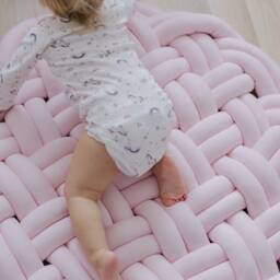 Toddler Play Mat Floor Knot Cushion Nursery Floor Rug Montessori Furniture Round Seating - thumbnail 2