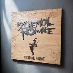 My Chemical Romance Black Parade Album Cover Laser Engraved Wood Wall Art - thumbnail 1
