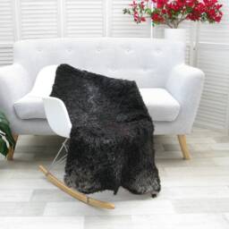 Luxury Real Genuine Swedish Gotland Single Sheepskin Rug Chair Floor Sofa Cover, Got187 - thumbnail 2