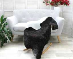 Luxury Real Genuine Swedish Gotland Single Sheepskin Rug Chair Floor Sofa Cover, Got187 - thumbnail 1