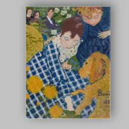 Colourful Woman With Golden Dog Expressionist Portrait Canvas Wall Art Print Decor Picture Ready To Hang - thumbnail 1