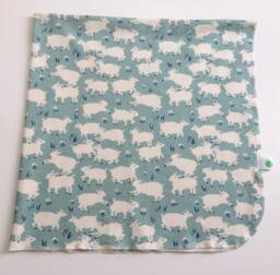 Organic Lambs Baby Swaddle Blanket Lightweight Breathable Newborn Gift - thumbnail 1