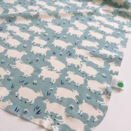 Organic Lambs Baby Swaddle Blanket Lightweight Breathable Newborn Gift - thumbnail 3