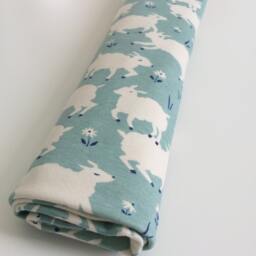 Organic Lambs Baby Swaddle Blanket Lightweight Breathable Newborn Gift - thumbnail 2