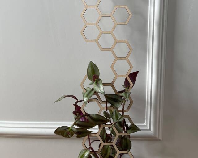 Extra Tall Hexagon Plant Trellis Svg Dxf PDF Laser Cut File - image 1