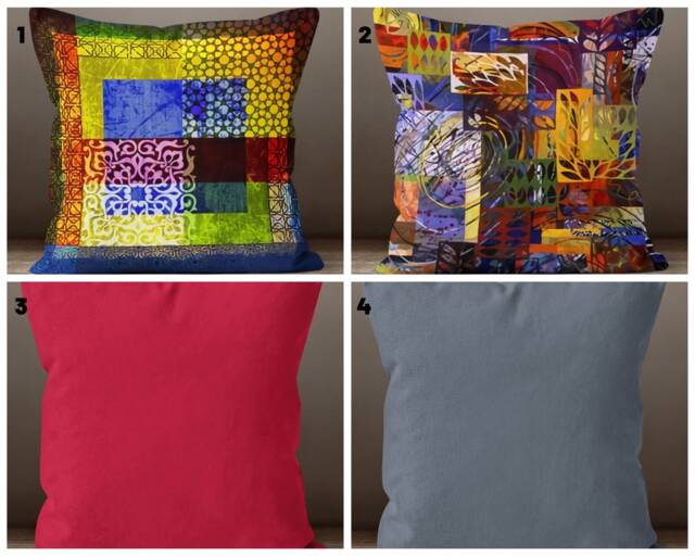 Abstract Art Cushion Cover/Sofa Yellow Blue Red Color Pillow Cover/Housewarming Gift Cushions/Bedroom Home Decoration - image 1