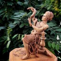 Marie Laveau, Voodoo Queen Of New Orleans Statue, Hand Painted Resin - Legendary Witch Figurine Pagan Altar Statue For Occult Decor - thumbnail 2