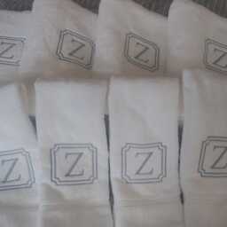 Monogrammed Bath Towel Framed Initial Hand Towel Gifts - thumbnail 4
