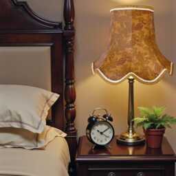 Traditional Bronze Blue Paisley Fabric Lampshade Handmade in The UK For Table & Floor Standard Lamp Shades, Ceiling Lights, Wall Lights - thumbnail 2