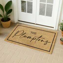 Personalized Gift - Wedding Boho Decor Home Welcome Mat Housewarming/Wedding Floral Entry - thumbnail 4