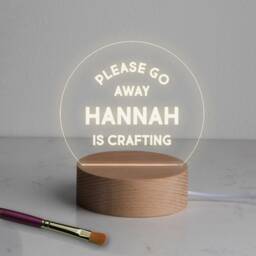 Personalised Hobby Mini Led Desk Lamp - Personalized Gift For Friends Unique Gifts Men Women 7 Light Colour Options - thumbnail 2