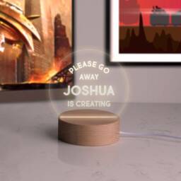 Personalised Hobby Mini Led Desk Lamp - Personalized Gift For Friends Unique Gifts Men Women 7 Light Colour Options - thumbnail 1