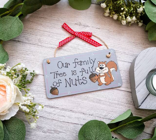 Our Family Wooden Sign/Signs With Quotes Hand Painted Inspirational Plaque Quote Wall Decor